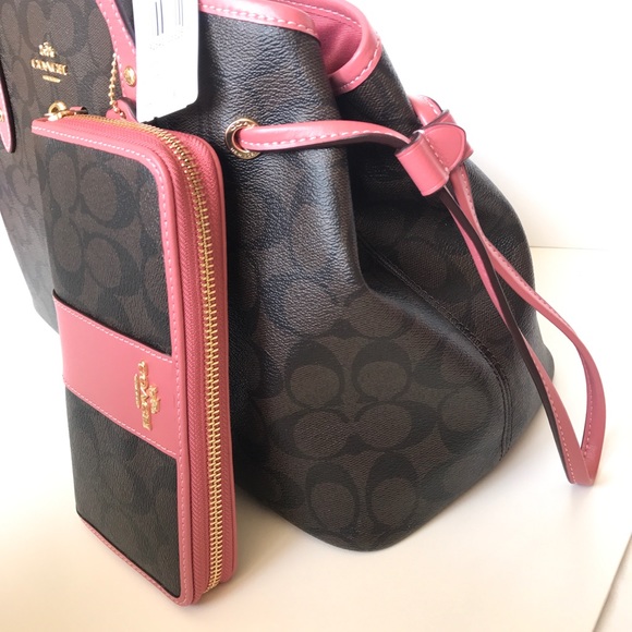 ❤️🌷coach carryalldrawstring tote set/shoulder bag - Picture 2 of 8